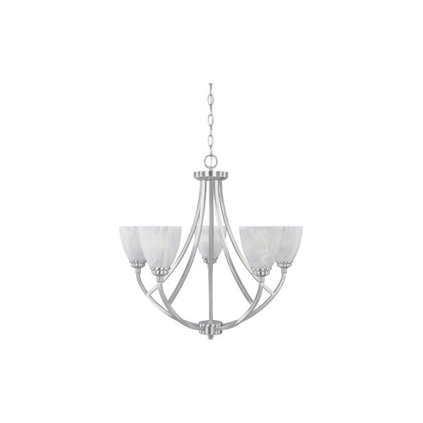 Designers Fountain Burnished Bronze 5 Light Chandelier From The Tackwood Collection 82985-SP